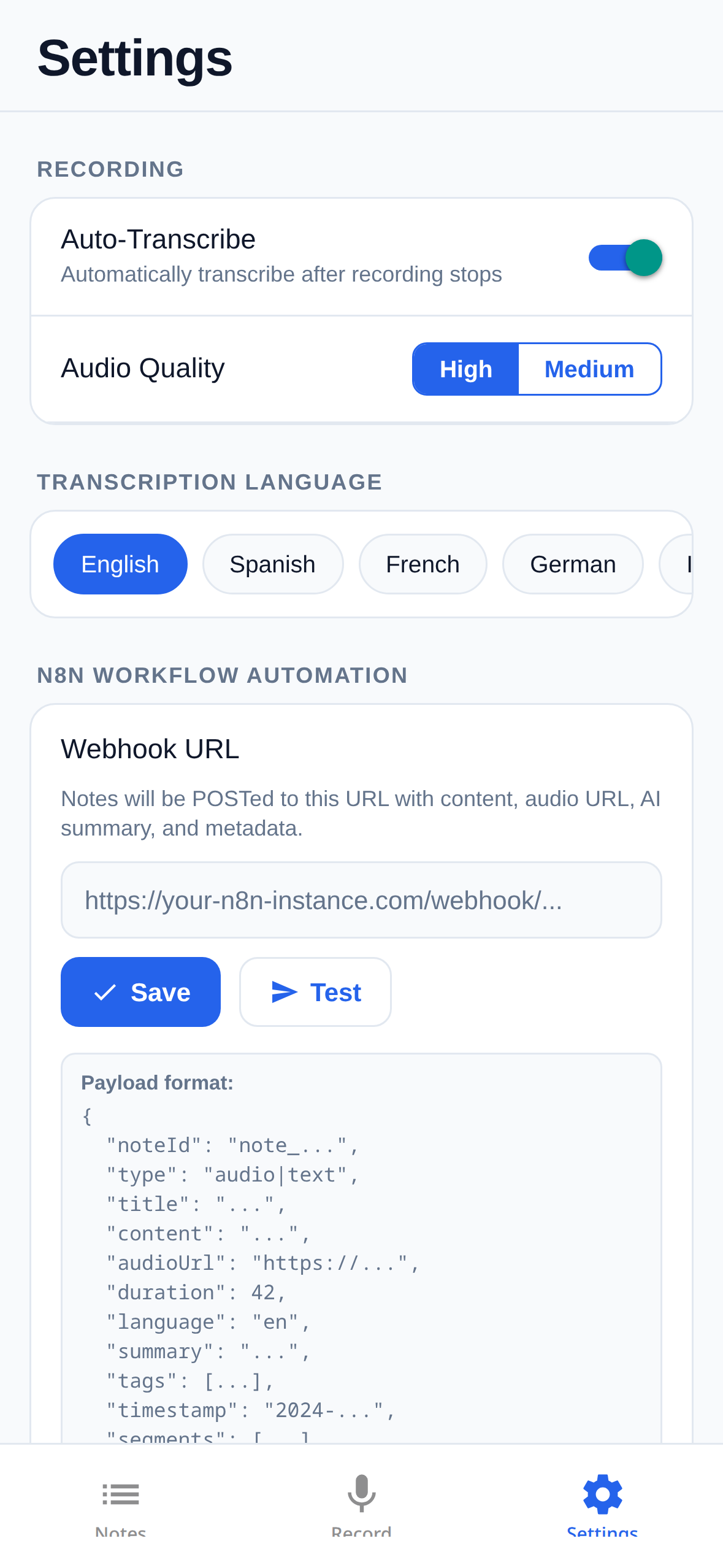 MotifScribe settings